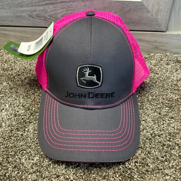 John Deere Accessories New John Deere Womens Charcoal And Neon Pink